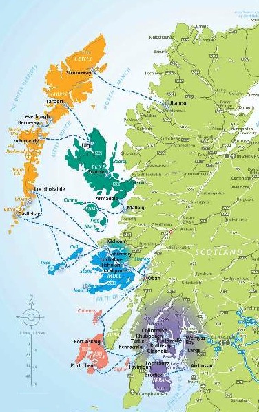 Caledonian MacBrayne ferry routes