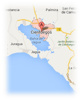 Map of the Cienfuegos area