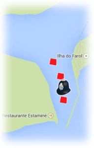 Faro's floating bobbies (from Google maps)